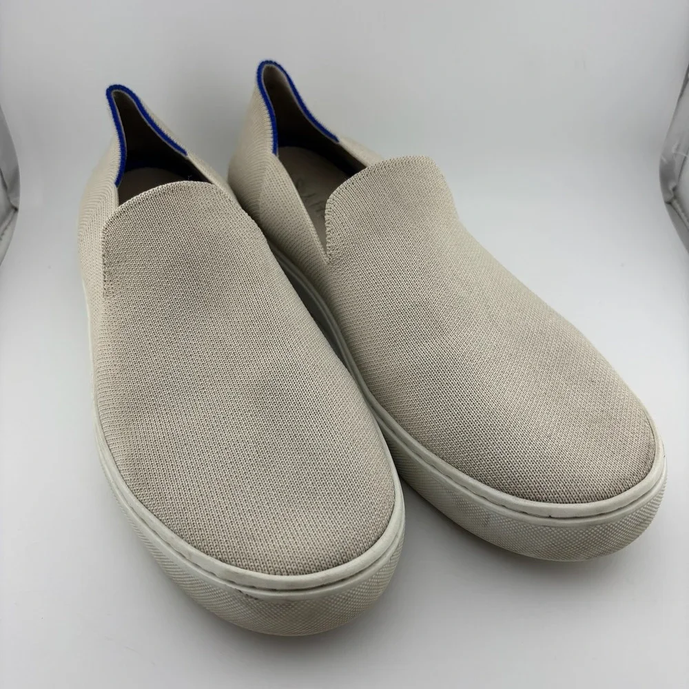 Rothy's The Sneaker 9.5 Sand Beige Sustainable Slip On Knit Shoes